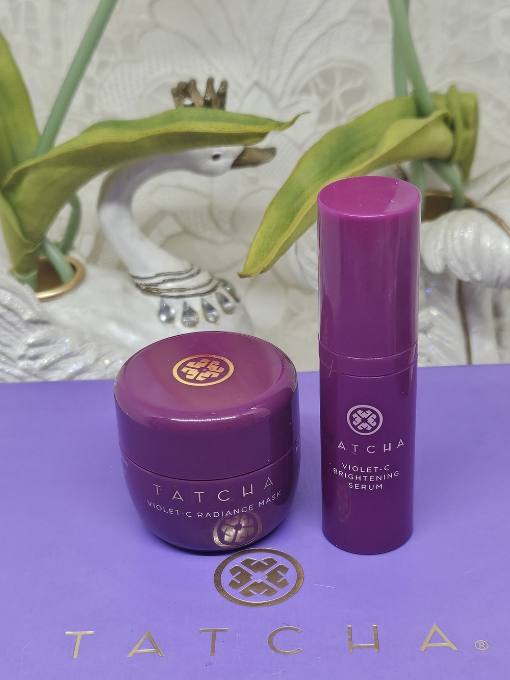 Tatcha Radiance C Radiamce Mask & Violet C Brightening Serum Set New